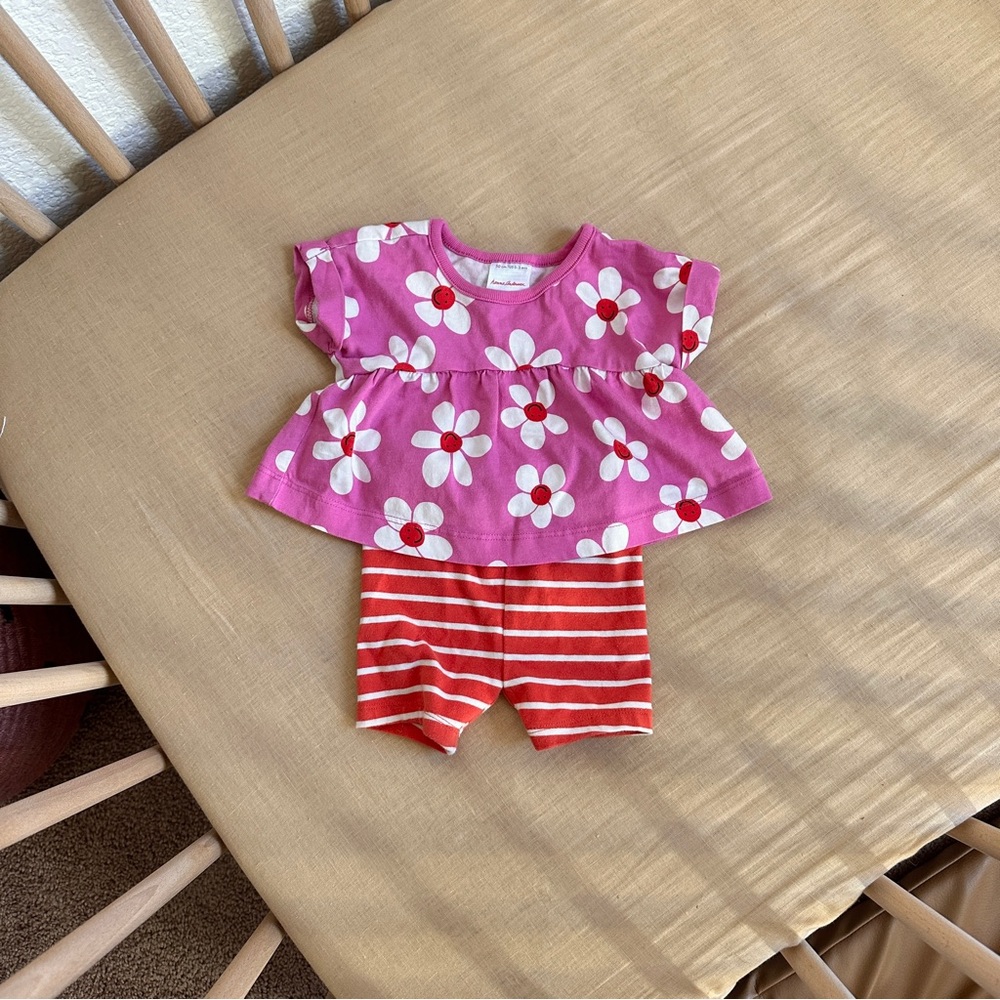 Hanna andersson flower set 0-3 months